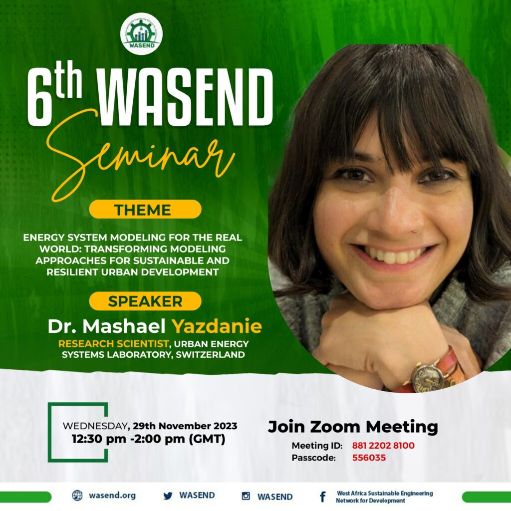 Invitation to WASEND's 6th Seminar